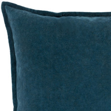 COTTON VELVET DOWN FILLED PILLOW 22" PEACOCK