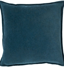 COTTON VELVET DOWN FILLED PILLOW 22" PEACOCK