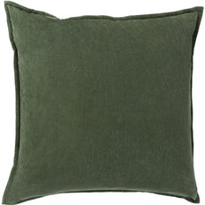 COTTON VELVET DOWN FILLED PILLOW 22" GREEN