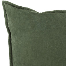 COTTON VELVET DOWN FILLED PILLOW 22" GREEN