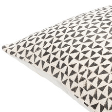 NAYA DOWN FILLED PILLOW 22" BLACK AND NATURAL