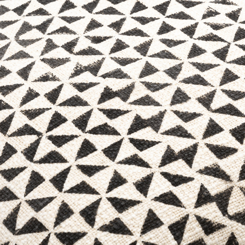 NAYA DOWN FILLED PILLOW 22" BLACK AND NATURAL