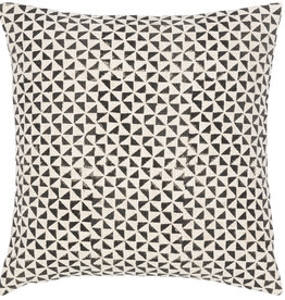 NAYA DOWN FILLED PILLOW 22" BLACK AND NATURAL