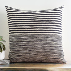 CHRISTOPHER DOWN FILLED PILLOW 22" BLACK AND WHITE