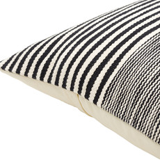 CHRISTOPHER DOWN FILLED PILLOW 22" BLACK AND WHITE