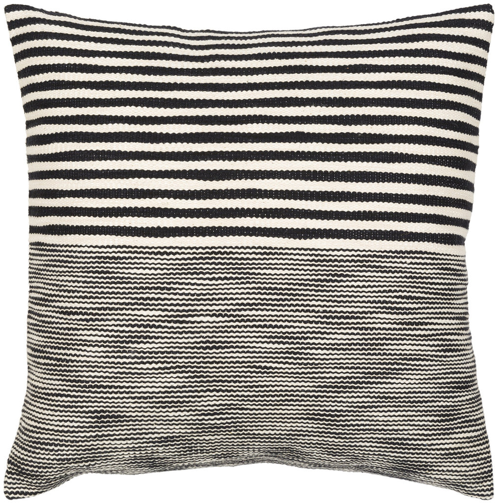CHRISTOPHER DOWN FILLED PILLOW 22" BLACK AND WHITE