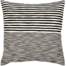 CHRISTOPHER DOWN FILLED PILLOW 22" BLACK AND WHITE