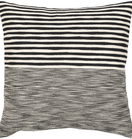 CHRISTOPHER DOWN FILLED PILLOW 22" BLACK AND WHITE