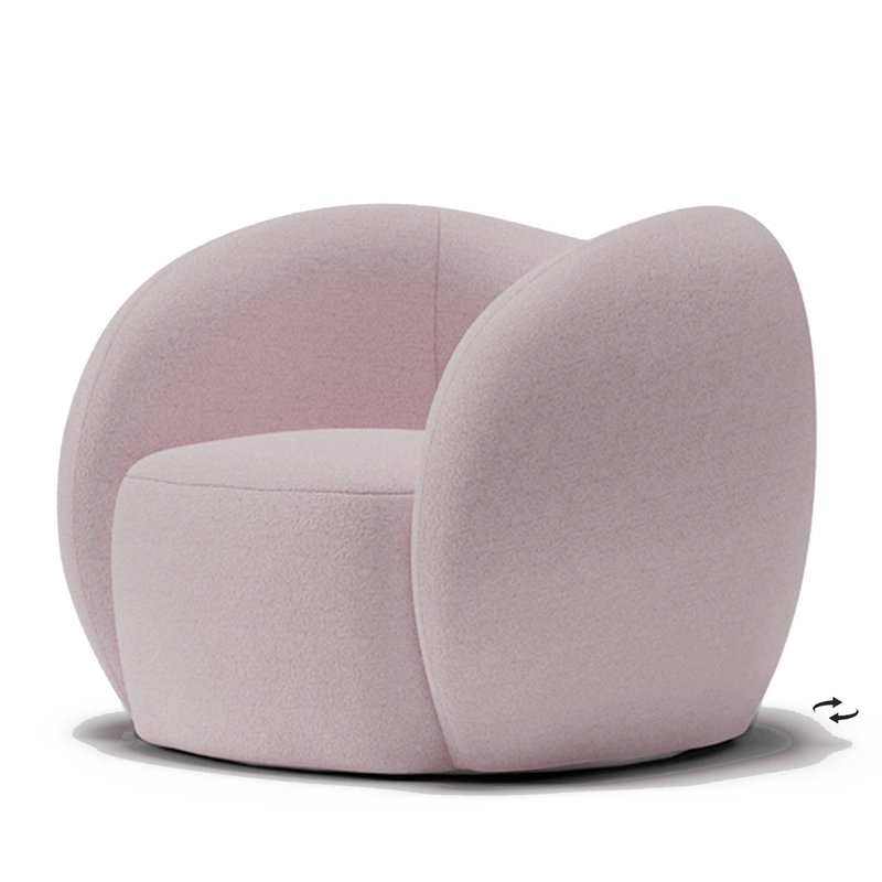 EMBLEM SWIVEL CHAIR DUSTY PINK