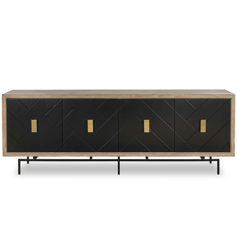 INTERLACE 4 DOOR SIDEBOARD BLACK