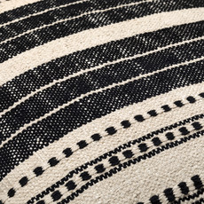 HAMPTON DOWN FILLED PILLOW 22"D BLACK AND SAND