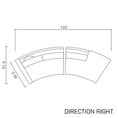 SEQUENCE FEATHER FILLED CURVED SECTIONAL