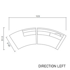 SEQUENCE FEATHER FILLED CURVED SECTIONAL