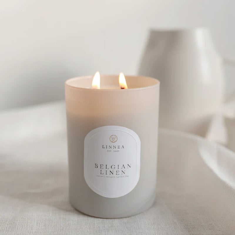 BELGIAN LINEN - LINNEA Two Wick Candle