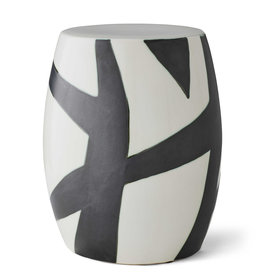 FIGURATIVE STOOL BLACK AND WHITE