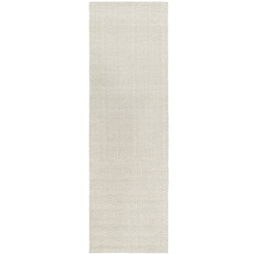 COLARADO RUNNER 2'6" X 8' WHITE SAND WITH BLACK STITCH