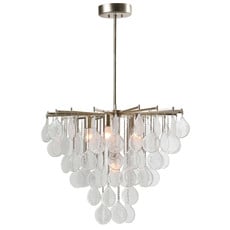 GOCCIE  6 LIGHT SEEDED GLASS CHANDELIER