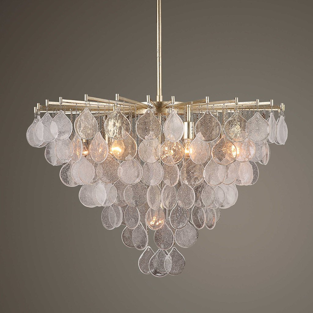 GOCCIE 8 LIGHT SEEDED GLASS CHANDELIER