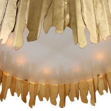 GOLDEN FEATHER 8 LIGHT CHANDELIER
