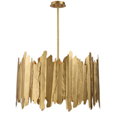 GOLDEN FEATHER 8 LIGHT CHANDELIER