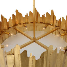 GOLDEN FEATHER 8 LIGHT CHANDELIER
