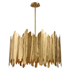 GOLDEN FEATHER 8 LIGHT CHANDELIER