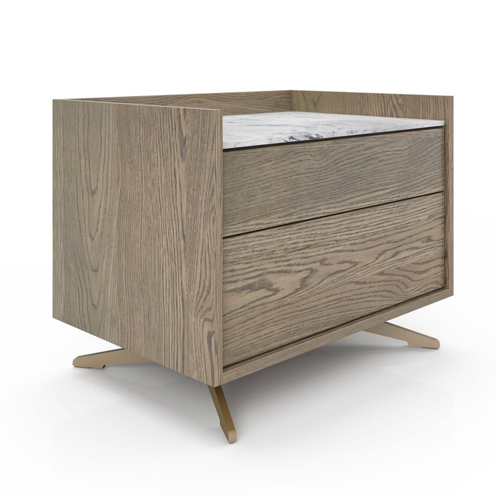 MEMENTO 2 DRAWER NIGHTSTAND LARGE By HUPPE