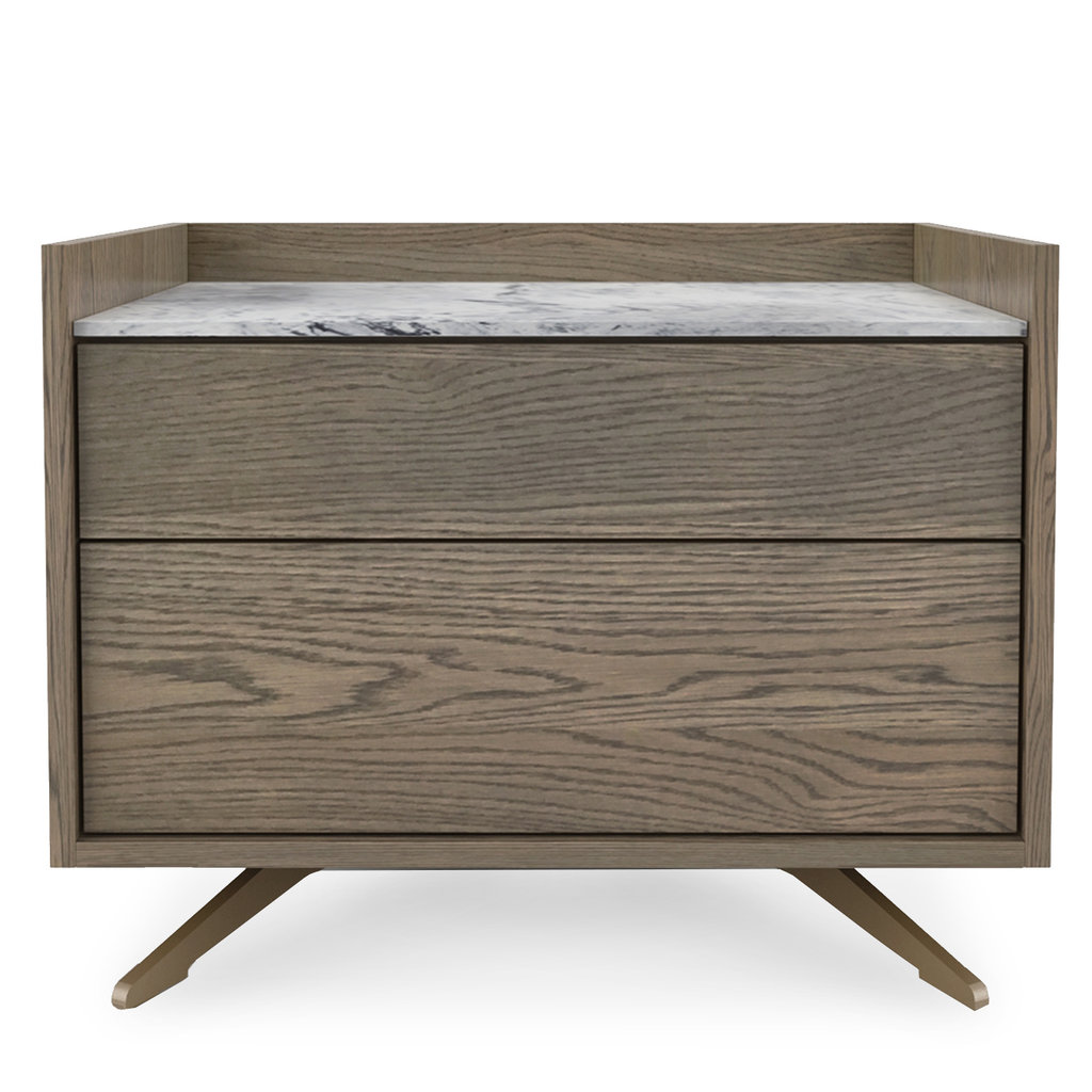 MEMENTO 2 DRAWER NIGHTSTAND LARGE By HUPPE