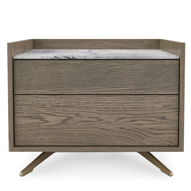 MEMENTO 2 DRAWER NIGHTSTAND LARGE by Huppe Canada