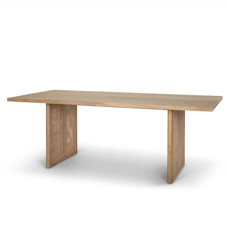 VILLA DINING TABLE 84" CANE NATURAL