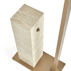 ILLUME FLOOR LAMP AND SIDE TABLE TRAVERTINE