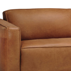 HUGHES SOFA LEATHER COGNAC