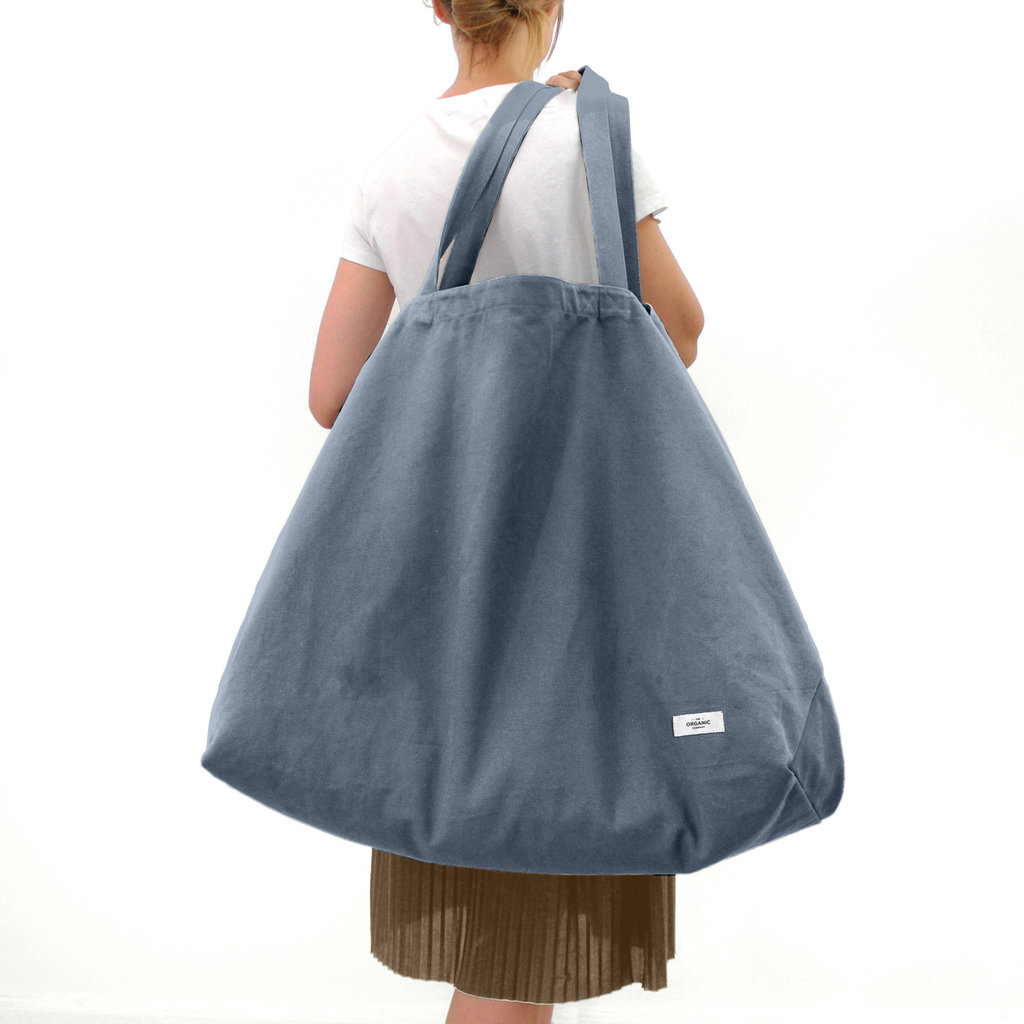 BIG LONG BAG CANVAS GREY BLUE