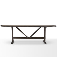 DUOMO DINING TABLE OVAL LARGE 94" DARK BROWN
