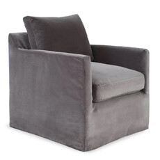 MADDOX SWIVEL CHAIR VELVET GREY