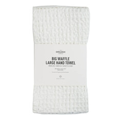 Big Waffle Large Hand Towel Natural White