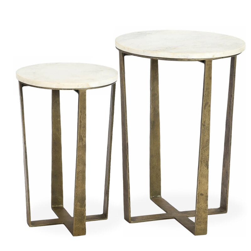 CARMEL NESTING TABLES MARBLE SET-2