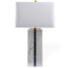LANE TABLE LAMP MARBLE WHITE AND GREY