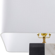 INTERSECT TABLE LAMP MARBLE WHITE AND BLACK