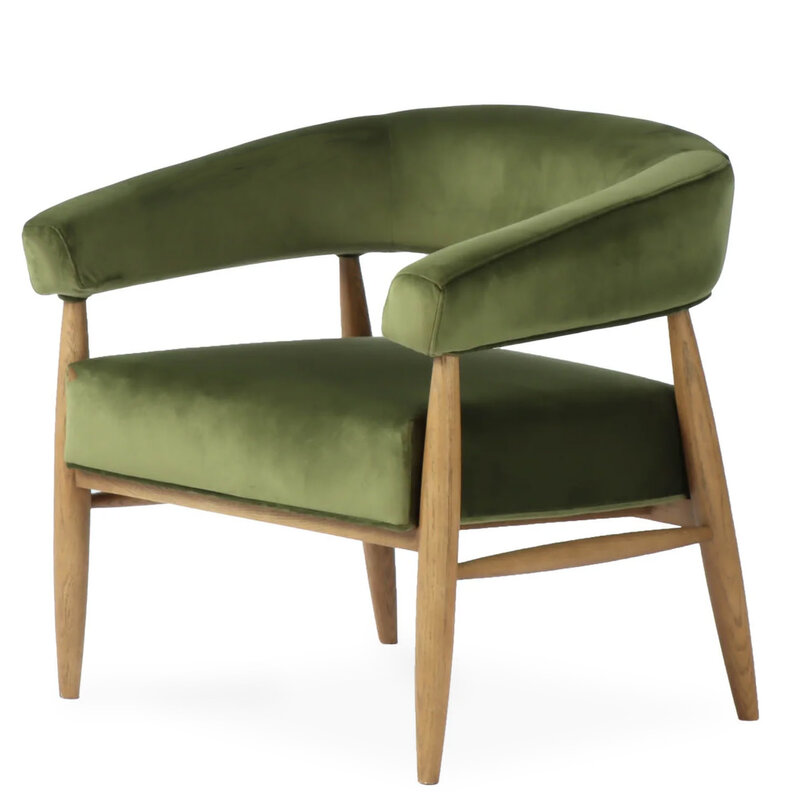 BEN CHAIR VELVET GREEN