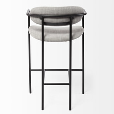 ISADORA COUNTER STOOL GREY AND BLACK