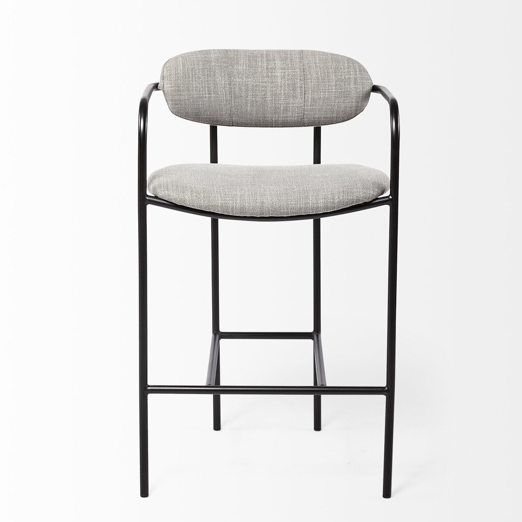 ISADORA COUNTER STOOL GREY AND BLACK