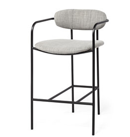 ISADORA COUNTER STOOL GREY AND BLACK