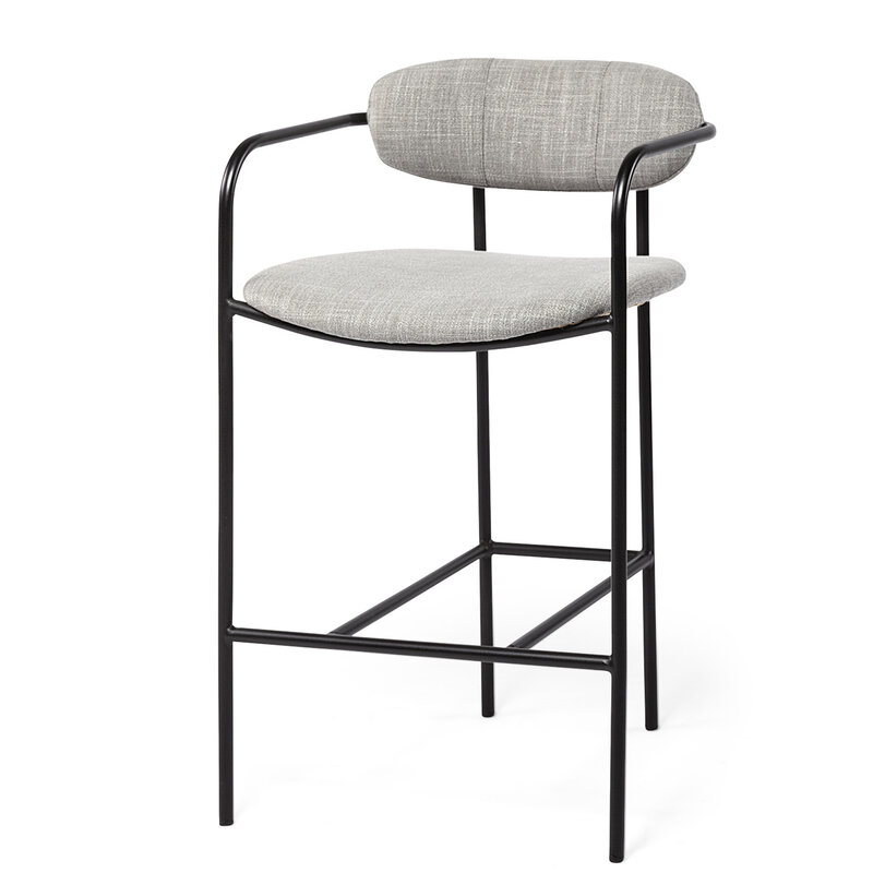 ISADORA COUNTER STOOL GREY AND BLACK