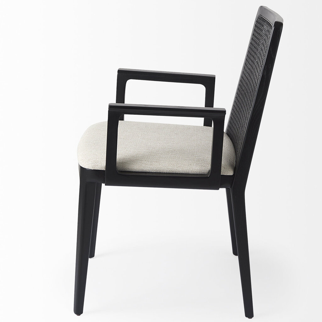 MERRITT DINING ARM CHAIR BLACK