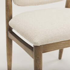 BRUSSELS DINING CHAIR WHITE SAND