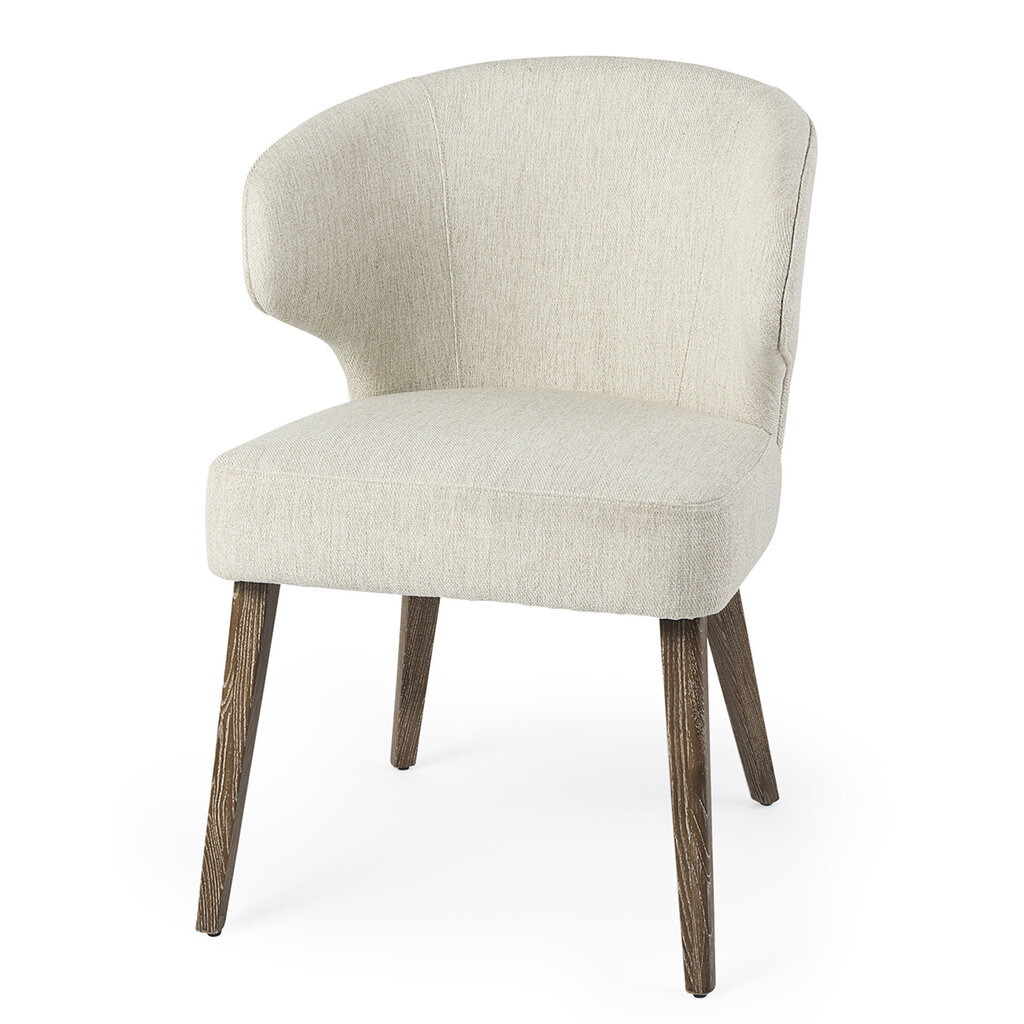 HAMILTON DINING CHAIR SAND w/ WOODGRAIN LEG