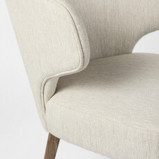 HAMILTON DINING CHAIR SAND WOODGRAIN LEG