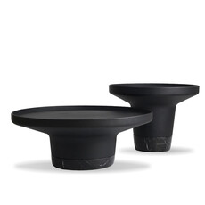 TOBIAS COFFEE TABLE ROUND BLACK