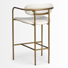 ISADORA COUNTER STOOL OFF WHITE AND GOLD